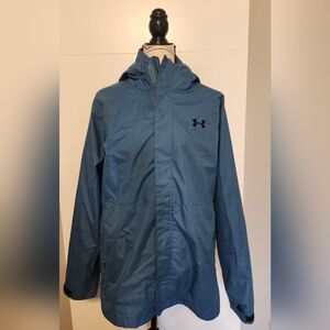 Mens L Blue Under Armour Blue Hooded  Jacket